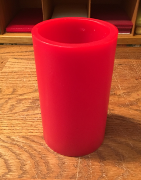 Paladin Red 3x5 paraffin wax insert candle holder